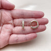 Argolla Huggie 02.267.0112.15 Oro Laminado, con Zirconia Cubica Blanca, Pulido, Tono Dorado