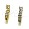 Argolla Huggie 02.267.0112.15 Oro Laminado, con Zirconia Cubica Blanca, Pulido, Tono Dorado