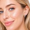 Argolla Huggie 02.267.0112.1.15 Rodio Laminado, con Zirconia Cubica Blanca, Pulido, Rodinado