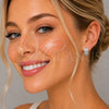 Argolla Huggie 02.267.0114.1.14 Rodio Laminado, con Zirconia Cubica Blanca, Pulido, Rodinado
