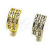 Argolla Huggie 02.267.0114.1.14 Rodio Laminado, con Zirconia Cubica Blanca, Pulido, Rodinado