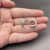 Argolla Huggie 02.267.0117.1.15 Rodio Laminado, con Zirconia Cubica Blanca, Pulido, Rodinado