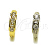 Argolla Huggie 02.267.0118.15 Oro Laminado, con Zirconia Cubica Blanca, Pulido, Tono Dorado