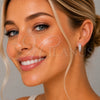 Argolla Huggie 02.267.0118.1.15 Rodio Laminado, con Zirconia Cubica Blanca, Pulido, Rodinado