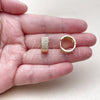 Argolla Huggie 02.267.0119.15 Oro Laminado, con Micro Pave Blanca, Pulido, Tono Dorado