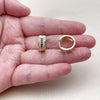 Argolla Huggie 02.267.0119.3.15 Oro Laminado, con Micro Pave Zafiro Azul y Blanca, Pulido, Tono Dorado