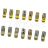 Argolla Huggie 02.267.0119.7.15 Rodio Laminado, con Micro Pave Blanca, Pulido, Rodinado