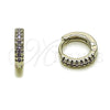 Argolla Huggie 02.267.0120.8.12 Rodio Laminado, con Micro Pave Amatista, Pulido, Rodinado