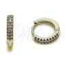 Argolla Huggie 02.267.0120.8.14 Rodio Laminado, con Micro Pave Amatista, Pulido, Rodinado