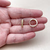 Argolla Huggie 02.267.0120.16 Oro Laminado, con Micro Pave Blanca, Pulido, Tono Dorado