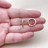 Argolla Huggie 02.267.0120.3.16 Oro Laminado, con Micro Pave Amatista, Pulido, Tono Dorado
