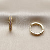 Argolla Huggie 02.267.0120.3.16 Oro Laminado, con Micro Pave Amatista, Pulido, Tono Dorado