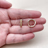 Argolla Huggie 02.267.0120.4.16 Oro Laminado, con Micro Pave Multicolor, Pulido, Tono Dorado