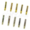 Argolla Huggie 02.267.0120.6.16 Rodio Laminado, con Micro Pave Verde, Pulido, Rodinado