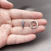 Argolla Huggie 02.267.0120.7.16 Rodio Laminado, con Micro Pave Zafiro Azul, Pulido, Rodinado