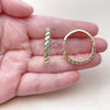 Argolla Huggie 02.267.0121.1.30 Oro Laminado, con Zirconia Cubica Verde, Pulido, Tono Dorado
