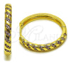 Argolla Huggie 02.267.0121.3.30 Oro Laminado, con Zirconia Cubica Amatista, Pulido, Tono Dorado