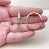 Argolla Huggie 02.267.0121.4.30 Oro Laminado, con Zirconia Cubica Multicolor, Pulido, Tono Dorado