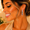 Argolla Huggie 02.267.0121.9.30 Rodio Laminado, con Zirconia Cubica Multicolor, Pulido, Rodinado