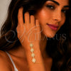 Pulsera Elegante 03.60.0159.07 Oro Laminado, Diseño de Estrella y Rolo, con Micro Pave Blanca, Pulido, Tono Dorado (Grosor 02 MM, 7 Pulgadas de Largo)