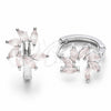 Argolla Huggie 02.210.0904.1.16 Rodio Laminado, con Zirconia Cubica Rose Water Opal, Pulido, Rodinado