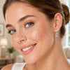 Argolla Huggie 02.210.0909.3.14 Rodio Laminado, con Zirconia Cubica Blanca, Pulido, Rodinado