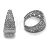 Argolla Huggie 02.237.0090.16 Oro Laminado, con Zirconia Cubica Blanca, Pulido, Tono Dorado