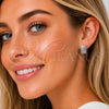Argolla Huggie 02.237.0093.15 Rodio Laminado, con Micro Pave Blanca, Pulido, Rodinado