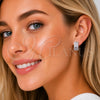 Argolla Huggie 02.237.0095.15 Rodio Laminado, con Zirconia Cubica Blanca, Pulido, Rodinado