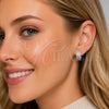 Argolla Huggie 02.237.0102.18 Rodio Laminado, con Zirconia Cubica Blanca, Pulido, Rodinado