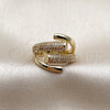 Anillo Multi Piedra 01.283.0073 Oro Laminado, con Micro Pave Blanca, Pulido, Tono Dorado (Talla Unica)