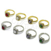 Anillo de Boda 01.283.0054.6 Rodio Laminado, Diseño de Cluster, con Zirconia Cubica Amatista y Blanca, Pulido, Rodinado (Talla Unica)