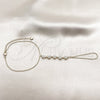 Pulsera Elegante 03.213.0443.07 Oro Laminado, Diseño de Flor, con Zirconia Cubica Blanca, Pulido, Tono Dorado (Grosor 01.4 MM, 7 Pulgadas de Largo)