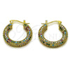Argolla Mediana 02.436.0063.3.25 Oro Laminado, con Zirconia Cubica Multicolor, Pulido, Tono Dorado