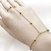 Pulsera Elegante 03.437.0003.08 Acero Inoxidable, Diseño de Bola y Rolo, Pulido, Tono Dorado (Grosor 03.6 MM, 8 Pulgadas de Largo)
