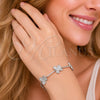 Pulsera Tennis 03.266.0074.1.07 Rodio Laminado, Diseño de Mariposa, con Zirconia Cubica Blanca, Pulido, Rodinado (Grosor 13.4 MM, 7 Pulgadas de Largo)