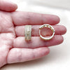 Argolla Huggie 02.283.0425.20 Oro Laminado, con Zirconia Cubica Blanca, Pulido, Tono Dorado