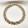 Pulsera Tennis 03.283.0597.07 Oro Laminado, Diseño de Hebilla del Cinturón, con Zirconia Cubica Blanca, Pulido, Tono Dorado (Grosor 07 MM, 8 Pulgadas de Largo)
