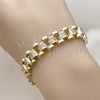 Pulsera Tennis 03.283.0599.07 Oro Laminado, Diseño de Hebilla del Cinturón, con Zirconia Cubica Blanca, Pulido, Tono Dorado (Grosor 10.5 MM, 8 Pulgadas de Largo)