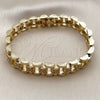Pulsera Tennis 03.283.0599.07 Oro Laminado, Diseño de Hebilla del Cinturón, con Zirconia Cubica Blanca, Pulido, Tono Dorado (Grosor 10.5 MM, 8 Pulgadas de Largo)