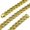 Pulsera Tennis 03.283.0599.07 Oro Laminado, Diseño de Hebilla del Cinturón, con Zirconia Cubica Blanca, Pulido, Tono Dorado (Grosor 10.5 MM, 8 Pulgadas de Largo)