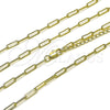 Gargantilla Basica 04.213.0274.18 Oro Laminado, Diseño de Paperclip, Pulido, Tono Dorado (Grosor 02.7 MM, 18 Pulgadas de Largo)