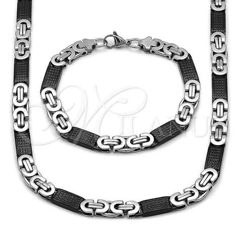Collar y Pulsera 06.116.0049.2.22 Acero Inoxidable, Pulido, Dos Tonos