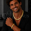 Collar y Pulsera 06.116.0218.1.22 Acero Inoxidable, Diseño de Llave Griega, Pulido, Tono Dorado