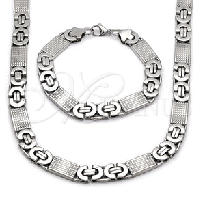 Collar y Pulsera 06.363.0031.1.22 Acero Inoxidable, Pulido, Tono Plateado