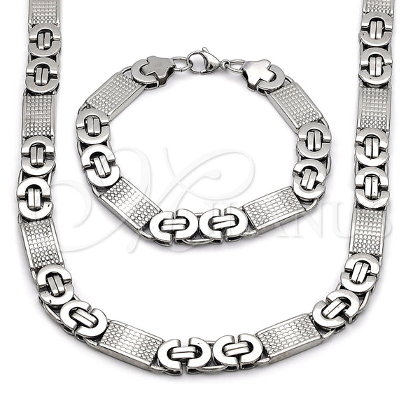Collar y Pulsera 06.363.0031.1.22 Acero Inoxidable, Pulido, Tono Plateado