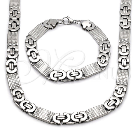 Collar y Pulsera 06.363.0031.1.22 Acero Inoxidable, Pulido, Tono Plateado