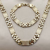Collar y Pulsera 06.363.0031.2.22 Acero Inoxidable, Pulido, Tono Dorado