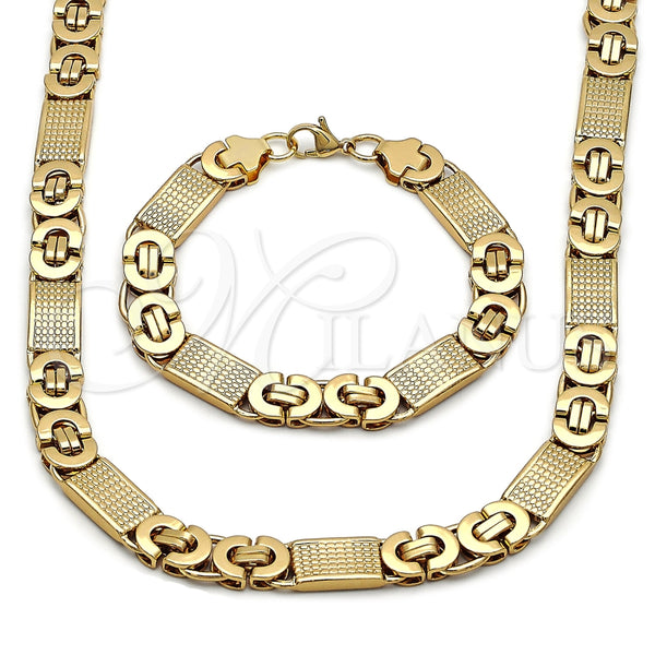 Collar y Pulsera 06.363.0031.2.22 Acero Inoxidable, Pulido, Tono Dorado