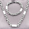 Collar y Pulsera 06.116.0224.22 Acero Inoxidable, Pulido, Tono Plateado